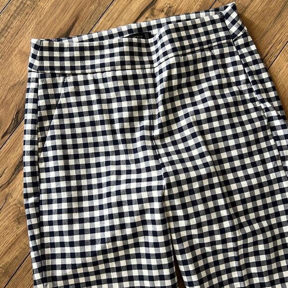 NWT J. Crew size 4 navy blue & white ankle pants - Picture 3 of 6